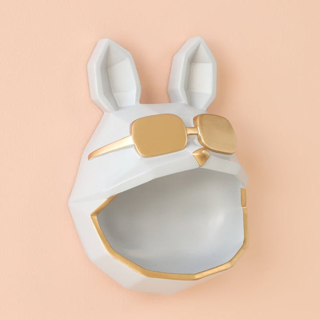 French Bulldog Wall Mounted Statue - White - Frenchie Complex Shop