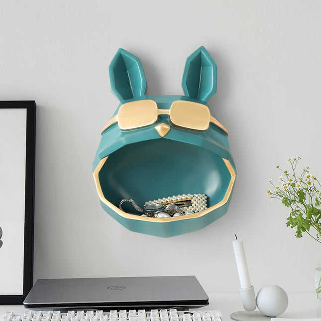French Bulldog Wall Mounted Statue - Green - Frenchie Complex Shop