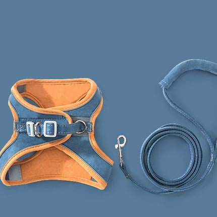 French Bulldog Sport Harness & Leash - Dark Blue / S - Frenchie Complex Shop