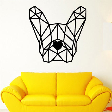 Wall French Bulldog Sticker - Black - Frenchie Complex Shop