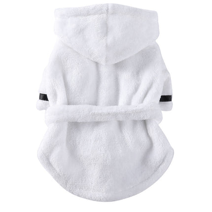French Bulldog Bathrobe - White / S - Frenchie Complex Shop