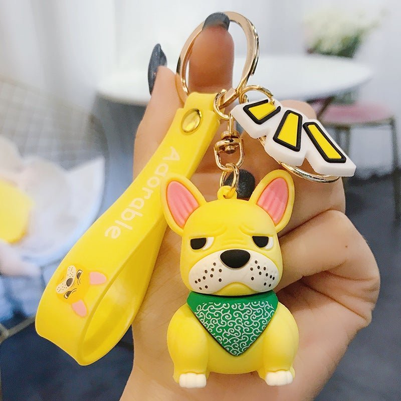 Adorable French Bulldog Keychain - Yellow - Frenchie Complex Shop