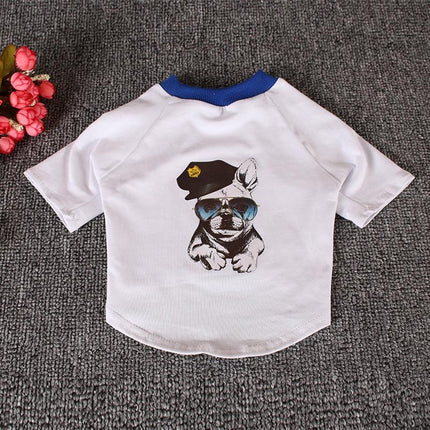 Frenchie Police Shirt - White / M - Frenchie Complex Shop