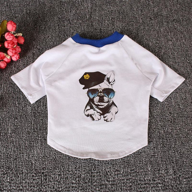 Frenchie Police Shirt - White / M - Frenchie Complex Shop