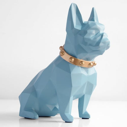 French Bulldog Statue Coin Storage - Light Blue - Frenchie Complex Shop