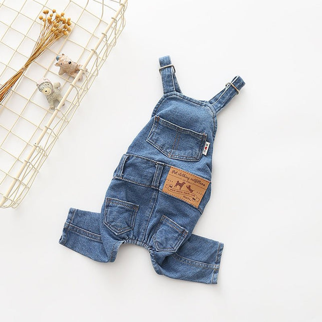 Jeans Jumpsuit for French Bulldog - S - Frenchie Complex Shop