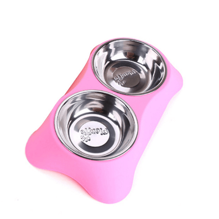 Frenchie Complex® Non-Spil Dinner Set - Pink / Large - Frenchie Complex Shop