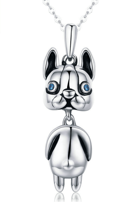 925 Sterling Silver Bulldog Necklace - 925 Silver - Frenchie Complex Shop