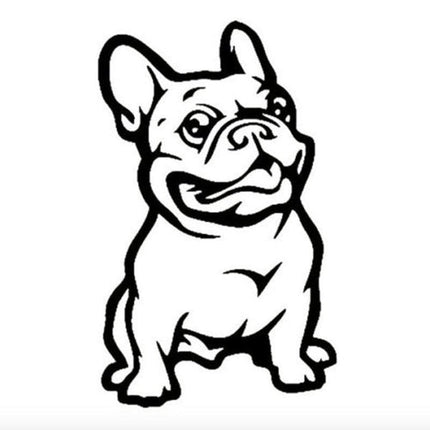 French Bulldog Reflective Car Sticker - Black - Frenchie Complex Shop