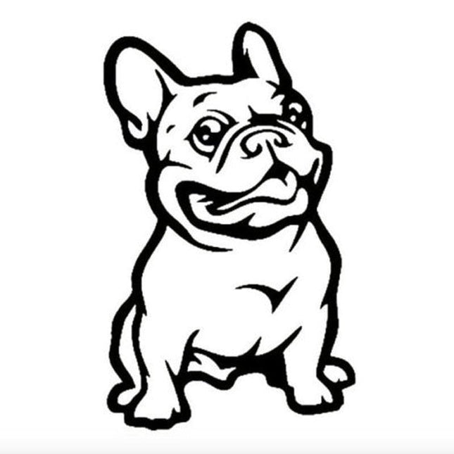 French Bulldog Reflective Car Sticker - Black - Frenchie Complex Shop