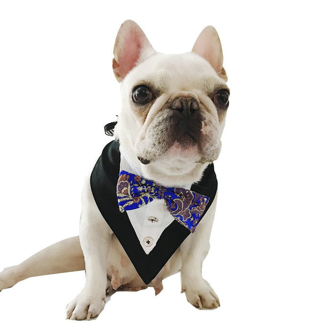 Elegant French Bulldog Bandana - Blue - Frenchie Complex Shop
