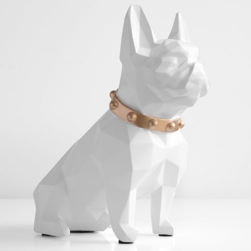 French Bulldog Statue Coin Storage - White - Frenchie Complex Shop