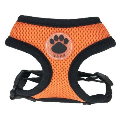 "LOVE" French Bulldog Harness - Orange / XS - Frenchie Complex Shop