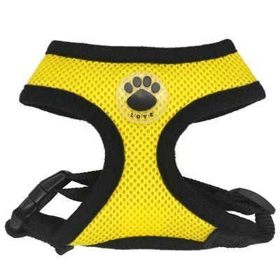 "LOVE" French Bulldog Harness - Yellow / XS - Frenchie Complex Shop
