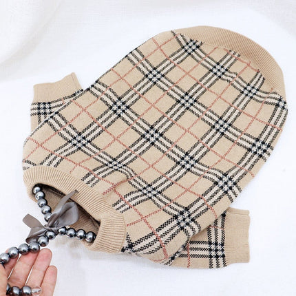 Wool Plaid French Bulldog Sweater - Frenchie Complex Shop