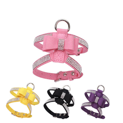 Reflective French Bulldog Rhinestone Harness - Frenchie Complex Shop