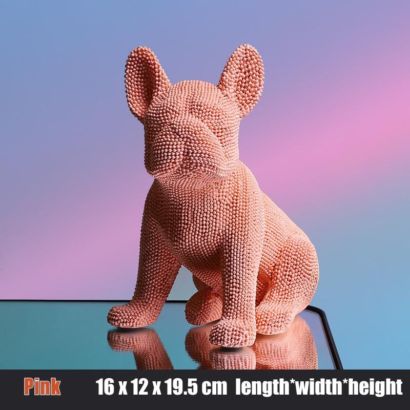 Resin French Bulldog Statue - Pink - Frenchie Complex Shop