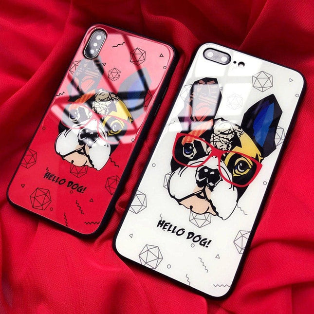 French Bulldog Glass iPhone Case - White / iPhone6 - Frenchie Complex Shop