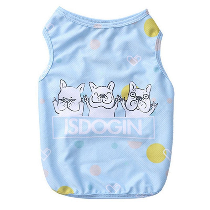 French Bulldog Summer Cooling Vest - Blue / M - Frenchie Complex Shop