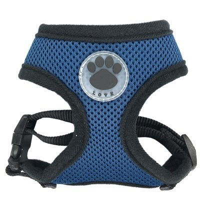"LOVE" French Bulldog Harness - Dark Blue / XS - Frenchie Complex Shop