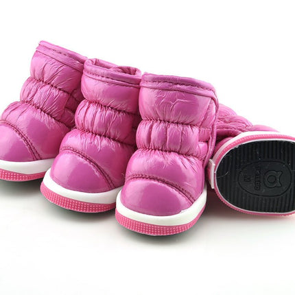 Waterproof French Bulldog Shoes - Rose Red / 1 - Frenchie Complex Shop
