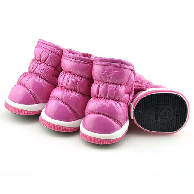Waterproof French Bulldog Shoes - Rose Red / 1 - Frenchie Complex Shop