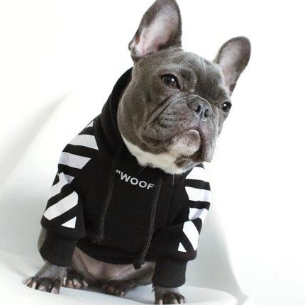 The Woof French Bulldog Hoodie - Black / S - Frenchie Complex Shop