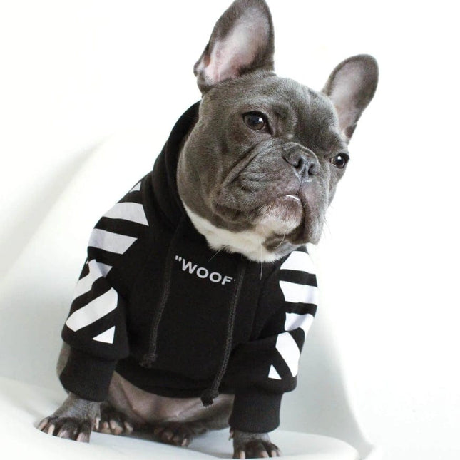 The Woof French Bulldog Hoodie - Black / M - Frenchie Complex Shop