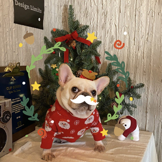 Wool French Bulldog Christmas Sweater - Frenchie Complex Shop