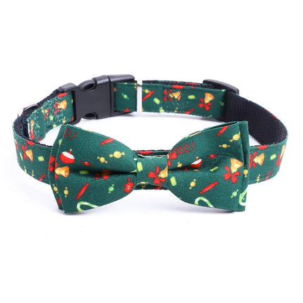 French Bulldog Christmas Collar - Green / S - Frenchie Complex Shop