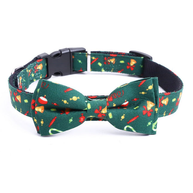 French Bulldog Christmas Collar - Green / S - Frenchie Complex Shop