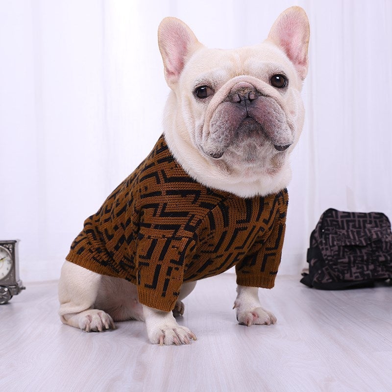 Brown French Bulldog Sweater - Frenchie Complex Shop