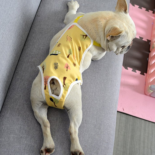 French Bulldog Menstrual Pants - Yellow / S - Frenchie Complex Shop