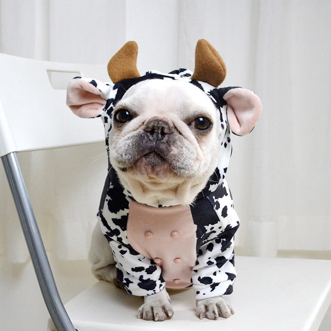 French Bulldog Cow Hoodie - Frenchie Complex Shop