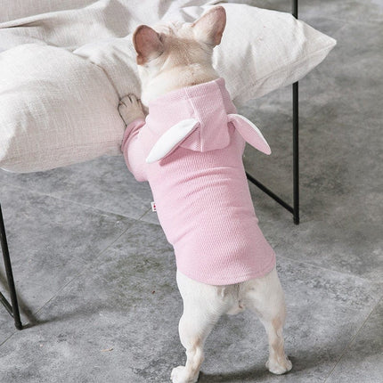 French Bulldog Rabbit Hoodie - Pink / S - Frenchie Complex Shop