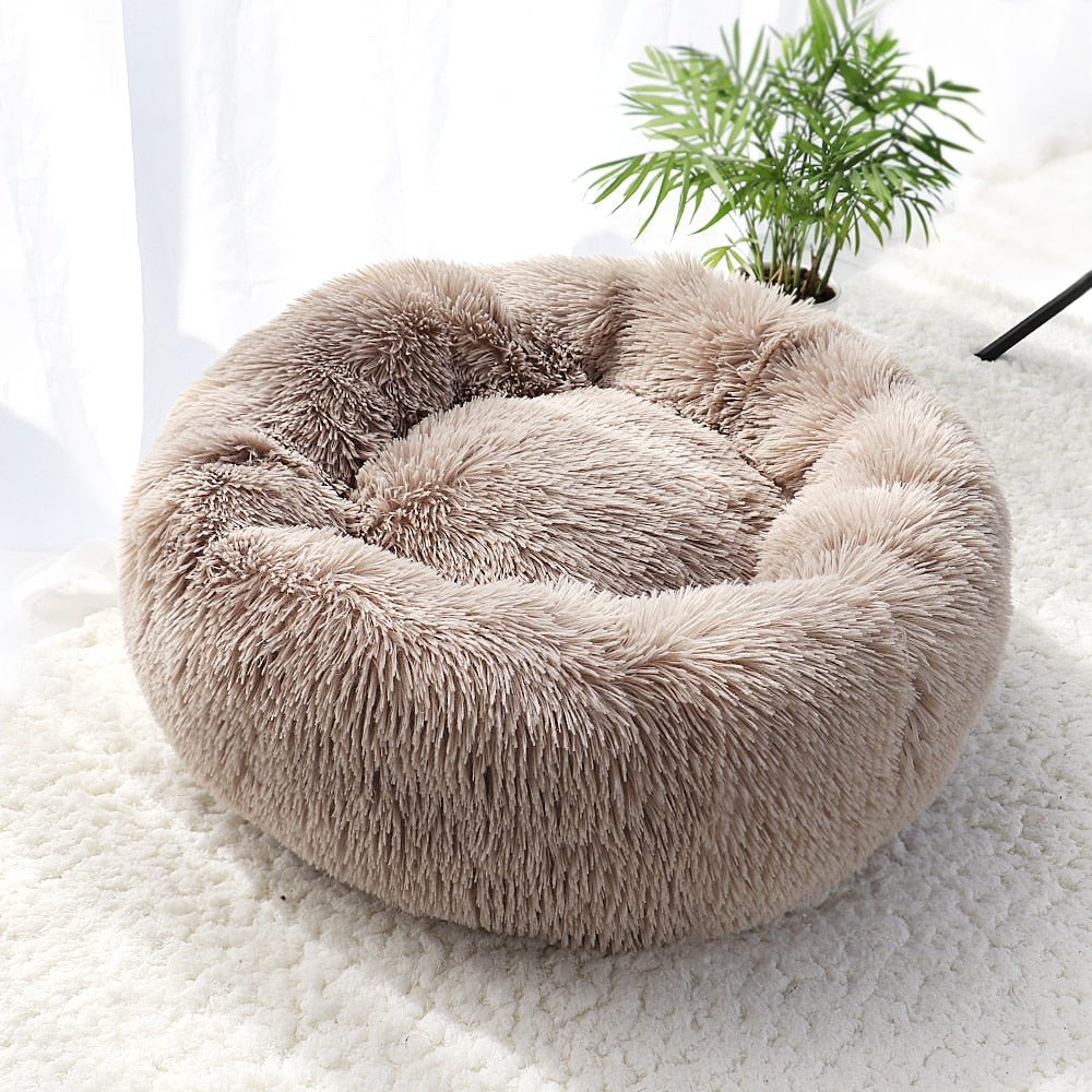 French Bulldog Calming Bed - Brown / XS (DIA 16"/40cm) - Frenchie Complex Shop