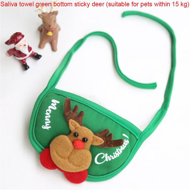 Christmas Frenchie Hat & Bandana - Green Bibs - Frenchie Complex Shop