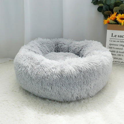 French Bulldog Calming Bed - Light Gray / XS (DIA 16"/40cm) - Frenchie Complex Shop