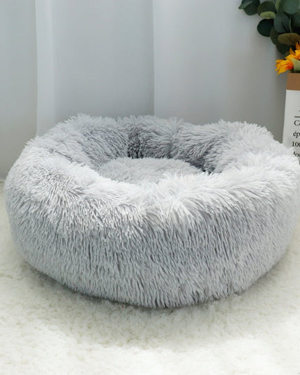 French Bulldog Calming Bed - Light Gray / XS (DIA 16"/40cm) - Frenchie Complex Shop