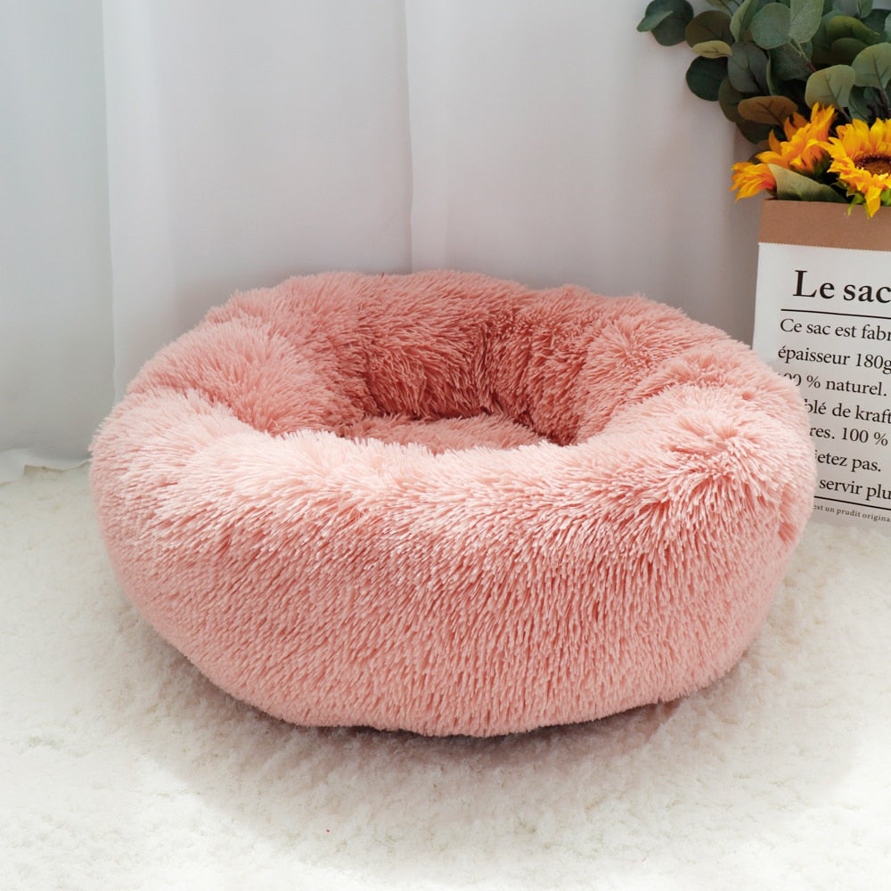 French Bulldog Calming Bed - Pink / XS (DIA 16"/40cm) - Frenchie Complex Shop