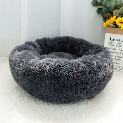 French Bulldog Calming Bed - Dark Gray / XS (DIA 16"/40cm) - Frenchie Complex Shop