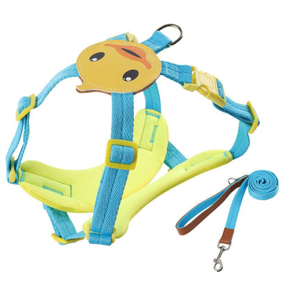 Cartoon French Bulldog Harness & Leash - Yellow / S - Frenchie Complex Shop