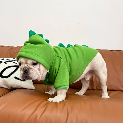 Dinosaur French Bulldog Hooded Costume - Frenchie Complex Shop