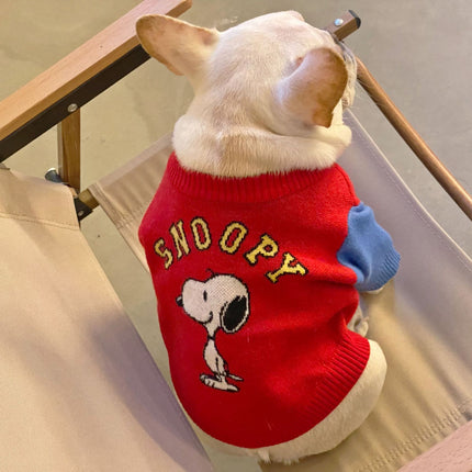 Snoopy French Bulldog Sweater - S - Frenchie Complex Shop