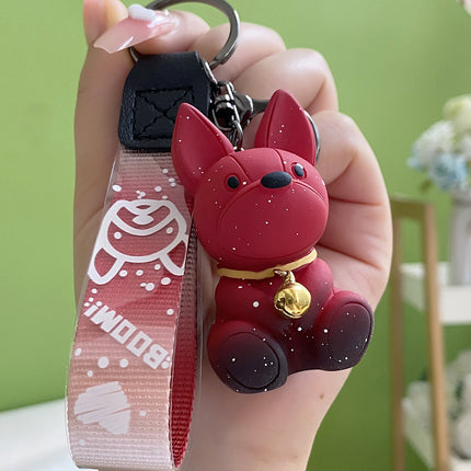 Boom French Bulldog Keychains - Red - Frenchie Complex Shop