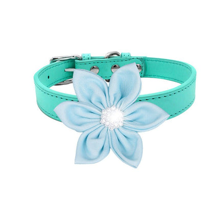 French Bulldog Collars - Flower: blue / Xs 1.5*30 - Frenchie Complex Shop
