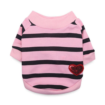Heart French Bulldog Sweatshirt - Pink / S - Frenchie Complex Shop