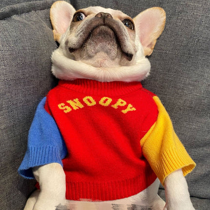Snoopy French Bulldog Sweater - S - Frenchie Complex Shop