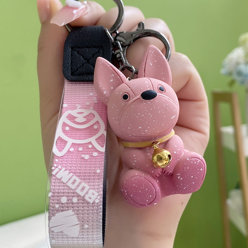 Boom French Bulldog Keychains - Pink - Frenchie Complex Shop