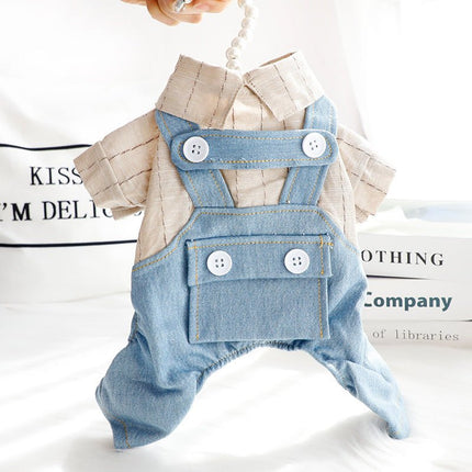 French Bulldog Overalls - Xs size / Light blue - Frenchie Complex Shop